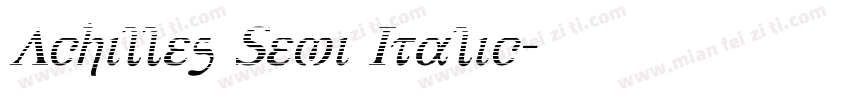 Achilles Semi Italic字体转换